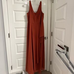 David's Bridal Terracotta Maxi Dress
